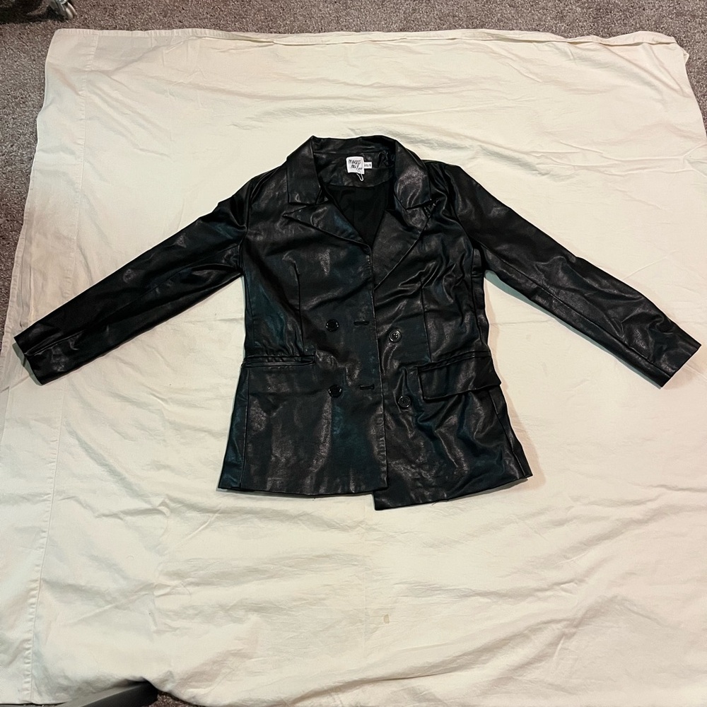 Princess Polly Classic Black Leather Jacket